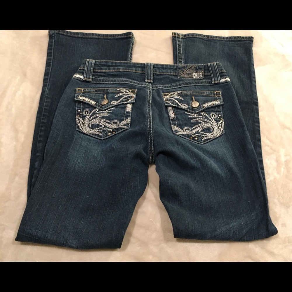 CRUEL JEANS “BIANCA” Flared Womens Jeans S9-R